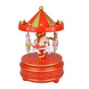 Decoratieve objecten Figurines Merry-go-round Music Boxes Geometrische babykamer decoratie geschenken unisex kerst paarden carrousel doos huis deco
