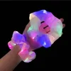 Chouchous à cheveux LED Stage Wear Rave Headwear Light Up Neon Satin Ponytail Élastique Cheveux Cravates Lumineux Glowing Hairring pour Femmes Fille Anniversaire Fête Faveur