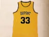 NCAA Dupont High School Basketball 33 Jason Williams Jersey College Yellow Team Color Haft i szycie oddychającą czystą bawełnę dla fanów sportowych High