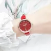 Shengke Quartz Watch Relogio Feminino Ladies Leather Classic Analog Watches女性シンプルな腕時計モントレクソギフトS3