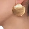 Stud Big Shell Earrings Beach Jewelry for Women Fashion Metal Sea Statement Golden Silver Color Ukmocstud Dale22 Farl22