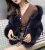 Zero Fish 2020 New Fur Coats Women Fashion Fur Locomotive Clothing Collar Genuine Leather Winter Warm Fur Overcoats T220810