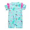 Er is badkleding voor meisjes kinderen zwempakpak korte mouw nylon strandkleding upf50  zonbescherming sunsuit 220426