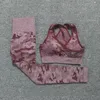 2 pezzi Camouflage Camo Yoga Set Abbigliamento sportivo per le donne Palestra Abbigliamento fitness Booty Yoga Leggings + Reggiseno sportivo PALESTRA Tuta sportiva Femme 220513