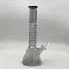 Squeeze wheel Chrome Beaker Bong en verre Pipe à eau Pipe à fumer Narguilé avec 1 bol et 1 tige en bas