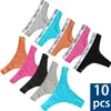 10pcs/set sexy women's thongs panties g-string cotton underpants