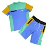 Trainingsanzug für Herren, Sport, Sommer, Fitness, kurzärmeliges T-Shirt, Rundhalsausschnitt, lässige Designer-Punkt-Shorts, trendiger zweiteiliger Anzug für Herren, Basketball-Kleidung
