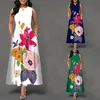 Kvinnor Lossa blommig vintage hål ruffles befree stor stor klänning stor stor sommar camis party elegant maxi klänningar 220705