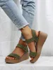 Sandals Platform 2022Women Strap Gladiator Sandalias Femininas Wedges Shoes Casual Rivet Ladies Peep Toe Espadrille FemmeSandals