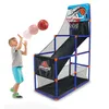 Källarleksaker Arcade Basketball Hoop Game Shootout Kids Inomhus utomhussport Toys Fun and Entertain Blue