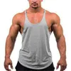Summer Bodybuilding Tank Top Men Fitness Stringer Sporting Shirt Gym Clothing Workout Cotton Tankop 220421