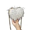Borse da sera Donna Nappa Mini a forma di cuore da sposa con catena di lusso a tracolla MN1175Sera