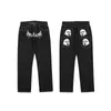 Men's Jeans 2022 Hip Hop Streetwear Men Denim Pants Bat Mask Print Vintage Punk Harajuku Fashion Casual Baggy Straight Trousers