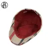 FSユニセックスクラシックペルレイドベレー帽の男性用カジュアルコットンフラットキャップ女性ニュースボーイズギャツビーケーテゴラスペットキャブビーハットJ220722