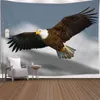 Tapeçaria voadora de águia águia florestal parede pendurada decoração de casa psicodélica e