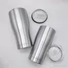 US Warehouse 20oz/30oz Curved Stainless Steel Tumbler Insulation cup Travel Vehicle Beer Mug coffee milk Bottle with lids for beer