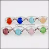 Bagues de bande bijoux exquis Sier femmes mode oeil de chat pierre cristal strass princesse fête cadeau Brida Dhbry