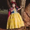 Flickans klänningar Baby Girls Casual Kids Clothes Children With Shawl Princess Show Gaze Kjol E2912
