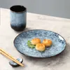 Reactief glazuur ambachtelijke Japanse theekop lange keramische mok zonder handvat yunomi sushi theekopjes 11 oz blauw zwart