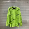 Balencigalies Designer-Pullover für Herren, gestrickt, Krähenhalsausschnitt, Damenmode, Buchstabe, schwarz, langärmelig, Kleidung, Pullover, übergroßes blaues Oberteil, Balencaigalies 22J8