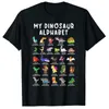 Types de dinosaures Alphabet Dino Identification t-shirt mignon t-shirt hauts pour enfants enfants produits personnalisés 220623