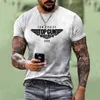 Maverick tryckt män s t shirt sommar kort ärmfilm mode trend casual hip hop t shirt manliga kläder topp 220705