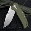 Top Quality R7225 Flipper Folding Knife D2 Stone Wash Drop Point Blade G10 with Stainless Steel Sheet Handle Ball Bearing EDC Pocket Folder knives