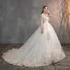 Autres robes De mariée 2022 Robe De l'épaule demi manches Robe dentelle Applique grande taille Simple Robe De Mariee