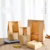 Gift Wrap StoBag 50pcs Kraft Paper With Window Bread Packaging Bags Oil-proof Breakfast Breat Supplies Party Food Toast Clear CelebrateGift