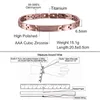 Link Chain 99.999%Ge Titanium Bracelets For Women Zirconia Rose Gold-color Magnetic ID Pure Cone-shape Germanium BraceletLink LinkLink Lars2