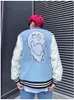Мужские куртки скелет мужская хип -хоп пальто негабаритная трендиольная готическая одежда Женская харадзюку мужчина мода уличная одежда уличная одежда Coatsme
