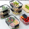 Vaisselle Ensembles Transparent Visible Réfrigérateur Bac Classification Boîte De Rangement Bocal Scellé Pour La Conservation Des Fruits Et Légumes Mais Cro