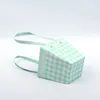 300Pcs/Lot Creative Folding Flower Box With Tote Portable Waterproof Florist Bouquet Packaging Case Candy Snack Wrapping Basket