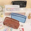 Multifunctional Mesh Pen Bag Pencil Case Makeup Tool Bag Storage Pouch Purse