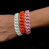 Chaînes à ressort en acier inoxydable Bracelet cubain Design Sens Niche Chaîne de couleur titane ne se décolore pas BraceletChains ChainsChains