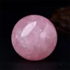 Rose quartz sphère gemme guérison baule cristal polie de pierre de pierre gemme méditation rock énergie pierre décoration de salle de pièce avec un support libre