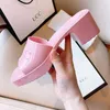 square head jelly slippers 2022 new candy color thick heel sandals for women's leisure wear thick soled women's shoes Outlet_Q16E