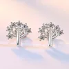 Stud Charm Silver 925 örhänge Shiny Zircon Elegant Lovely Wish Tree Earrings Women Wedding Jewel Girl Girl Engagement AccessoriesStud Moni22