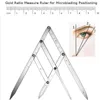 Stainless Steel Triangle Eyebrow Other Permanent Makeup Supply Tattoo Measurement Ruler Stencil Golden Ratio Caliper Tools 160