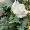 One Silk Single Stem Rose Flower Branch Faux Rosa Fleur with Green Leaves 51cm for Wedding Home Decorative Artificial Flowers