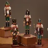 Schiaccianoci in legno Soldato Figurine Ornamenti 30 CM Burattino Desktop Artigianato Regali per bambini Natale Decorazioni per la casa 220329