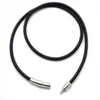 Sample Black Leather Necklace Long Rope Cord/String Pendant Necklaces Making+Bayonet Clasps Jewelry For Man And Women Chokers275u