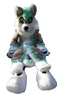 2022 Halloween Long Fur Husky Dog Fox Fursuit Mascot Costume Suit Adults Size Christmas Carnival Birthday Party Outdoor Outfit