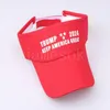 Chapéus Trump 2024 Keep America Great Sun Visor Caps Viseiras com estrelas Chapéu ajustável De293