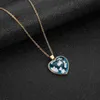 Pendentif Colliers Bleu Créatif Ciel Blanc Nuage Transparent Résine Forme De Coeur Collier Femme Mode Femmes Parti Bijoux CadeauPendentif