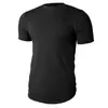 Camisa de algodão esportiva de alta qualidade masculino correndo t Solid Color Sportswear Fitness Blank Slim Fit Gym Shirt 220728