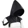 Medieval Cosplay Zubehör Frauen Gothic Assassin Mit Kapuze Cape Schal Schwarz Vampire Teufel Kreuzfahrer Punk Wildleder Umhang Zauberer L220714