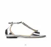 Luxury Bella Sandals Flats Pearls embellished Gladiator Sandalias White Leather Strap Twinkles Crystals Women Comfort Walking Lady Party Dress With Box