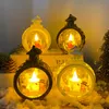 Decorazione per feste Lanterna di Natale Lampada a candela a led Rotonda Appesa Luci decorative Ornamenti Decorazioni per la casa di notte