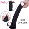 Nxy Dildos Dongs Black Huge Female Masturbator Super Soft Realistic Penis Double-layer Silicone Suction Cup for Women Big Dick 220420